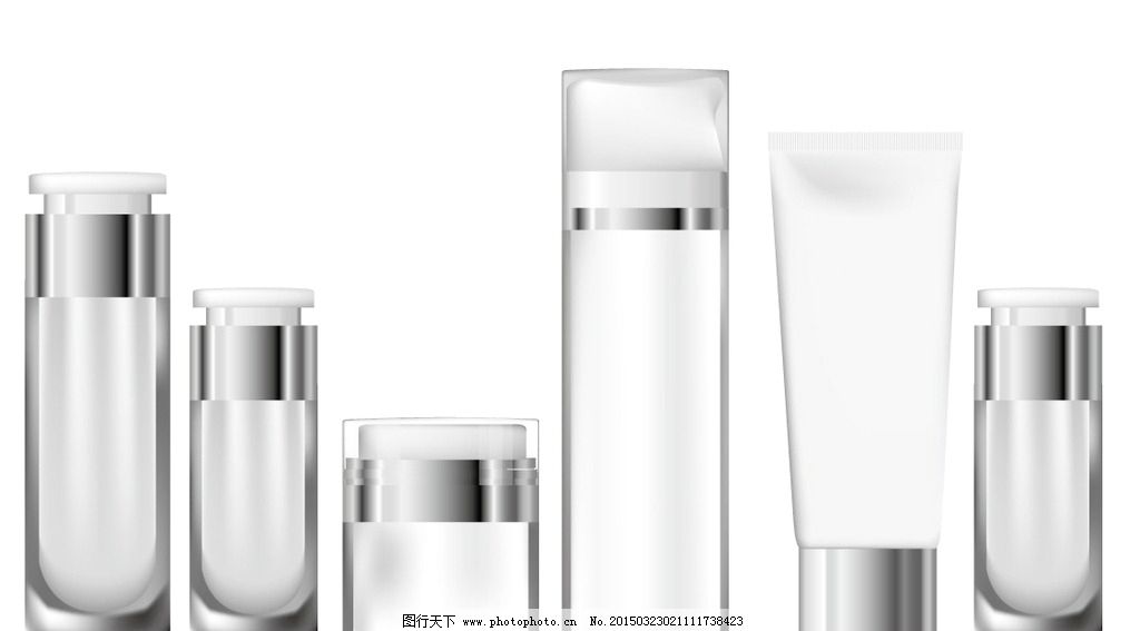 办公用品与化妆品瓶子的创新视觉融合